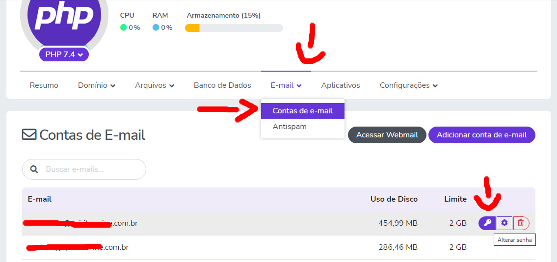 Senha email